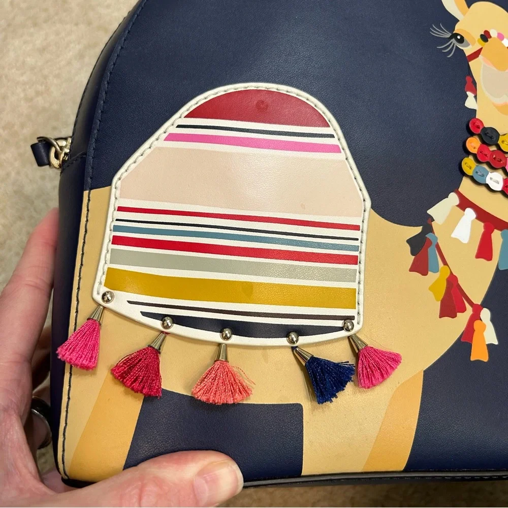 Kate Spade Navy Camel Small Leather Backpack - Picture 17 of 17